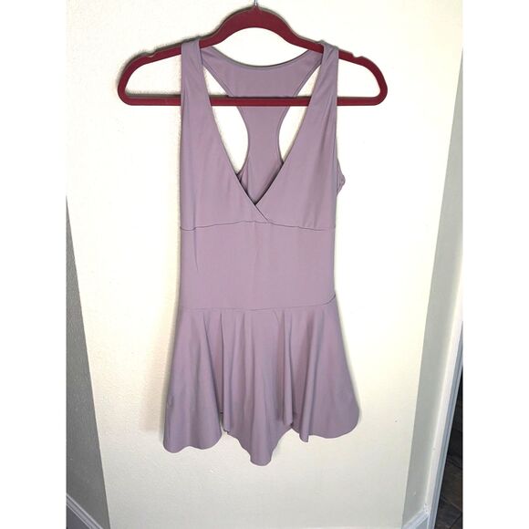 Dresses & Skirts - Purple One Piece Tennis Dress Skirt Racerback Pocket Shorts Small S Pickleball